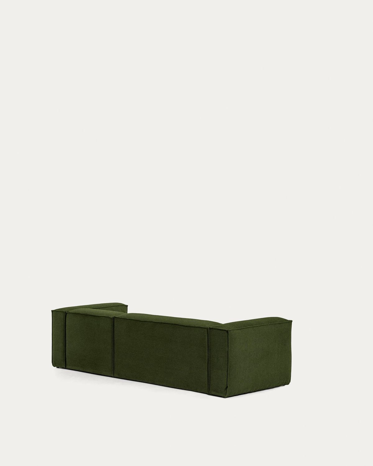Sofá Blok 3 plazas pana gruesa chaise longue derecho verde 300 cm FSC Mix Credit