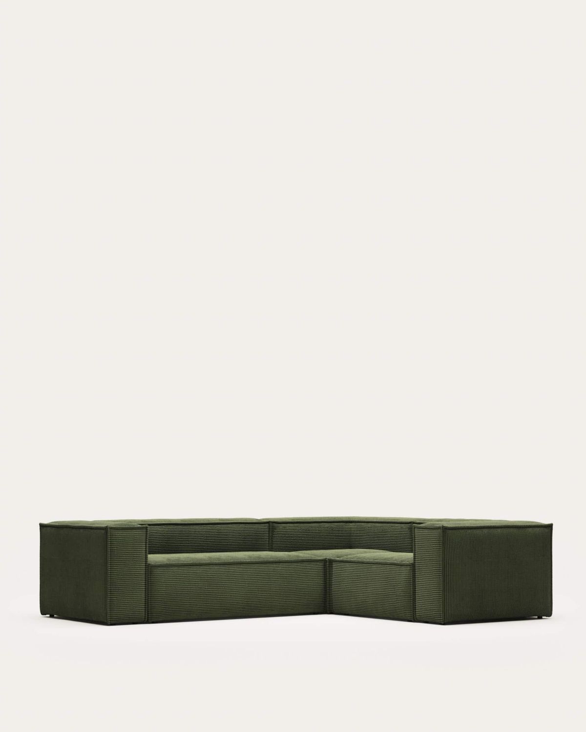 Sofá rinconero Blok 3 plazas pana gruesa verde 290 x 230 cm / 230 cm 290 cm FSC Mix Credit