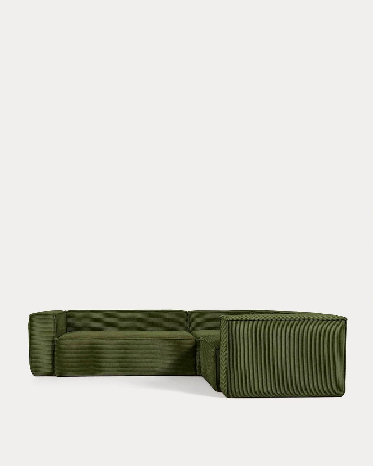 Sofá rinconero Blok 3 plazas pana gruesa verde 290 x 230 cm / 230 cm 290 cm FSC Mix Credit