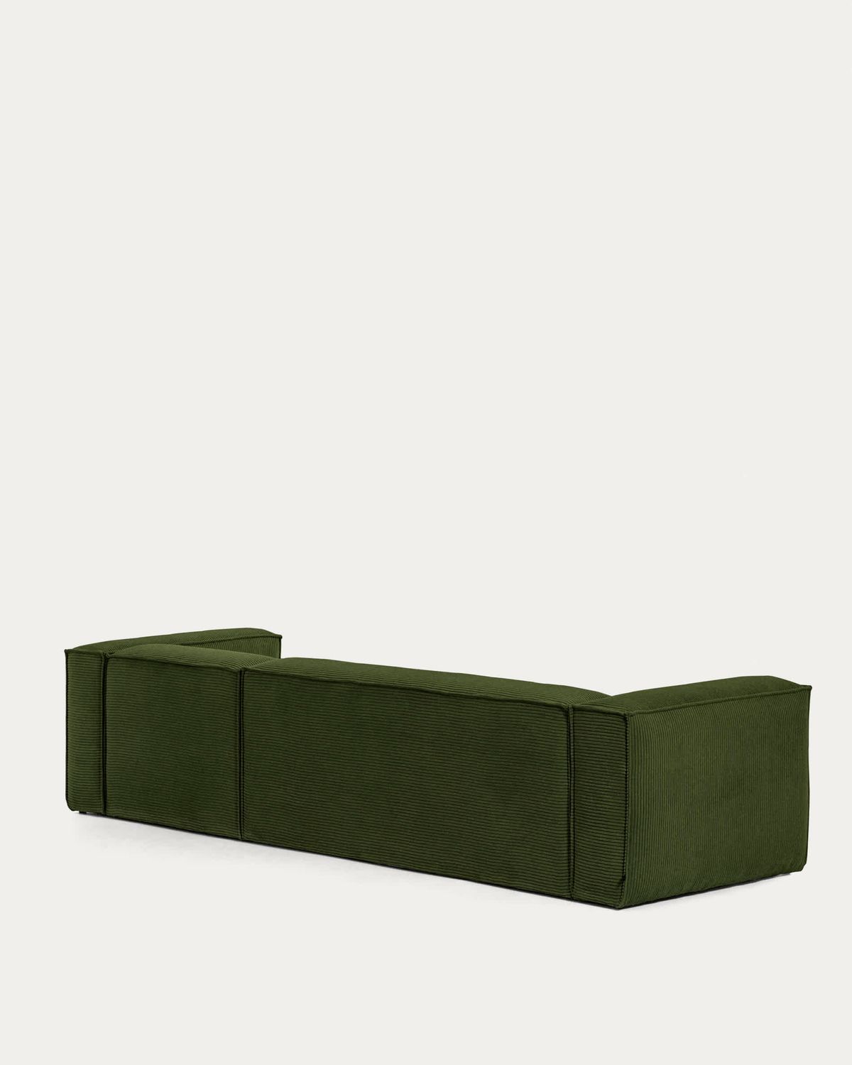 Sofá Blok 4 plazas pana gruesa chaise longue derecho verde 330 cm FSC Mix Credit