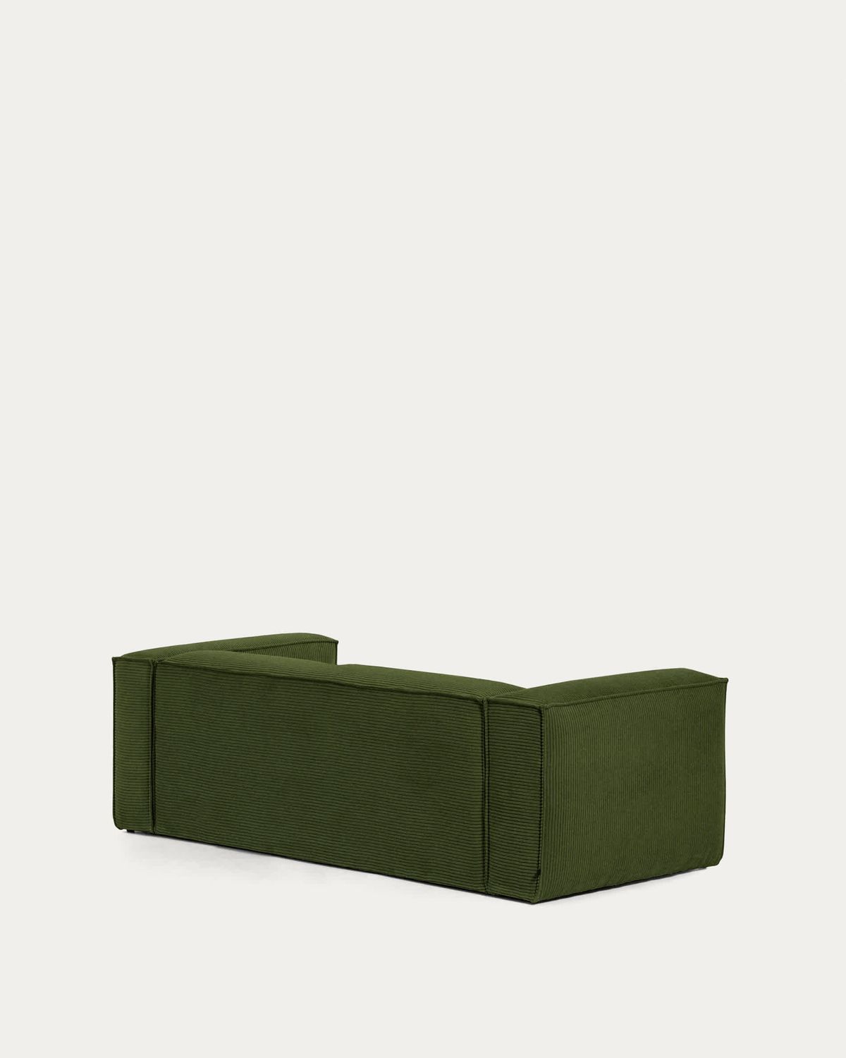 Sofá Blok 3 plazas de pana gruesa verde 240 cm FSC Mix Credit