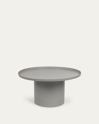 Mesa de centro redonda Fleksa de metal gris Ø 72 cm