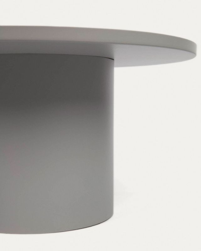 Mesa de centro redonda Fleksa de metal gris Ø 72 cm