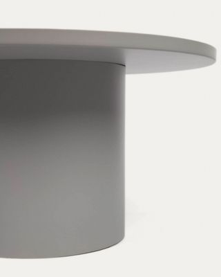 Mesa de centro redonda Fleksa de metal gris Ø 72 cm