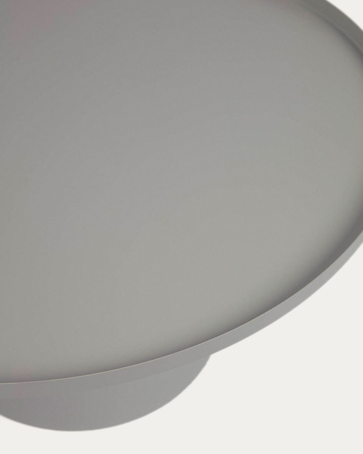 Mesa de centro redonda Fleksa de metal gris Ø 72 cm