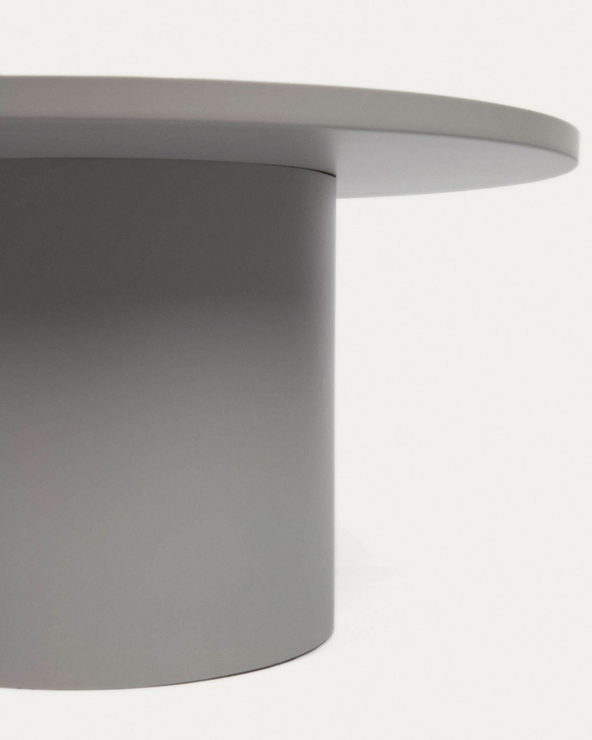 Mesa de centro redonda Fleksa de metal gris Ø 72 cm