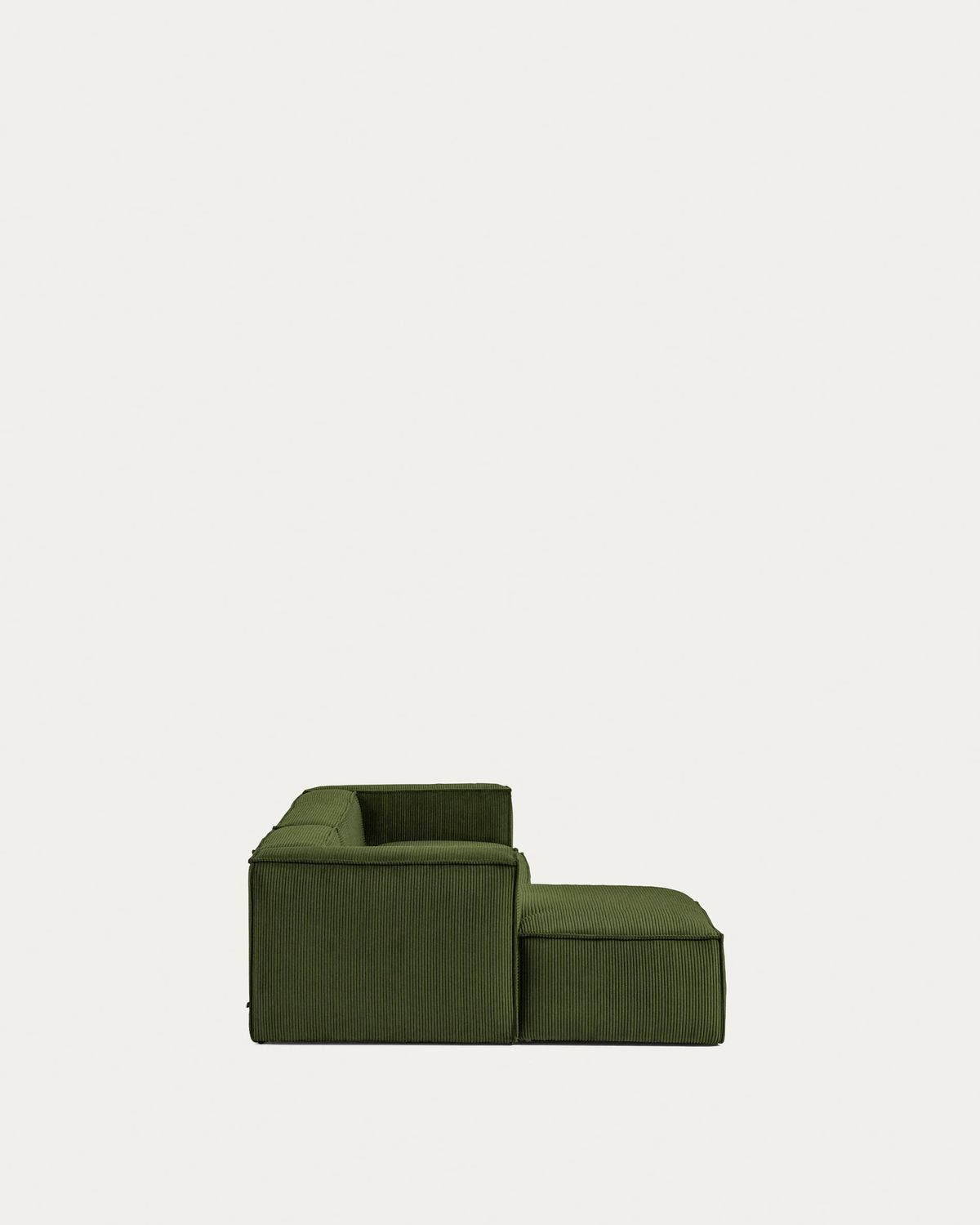 Sofá Blok 4 plazas de pana gruesa chaise longue izquierdo verde 330 cm FSC Mix Credit