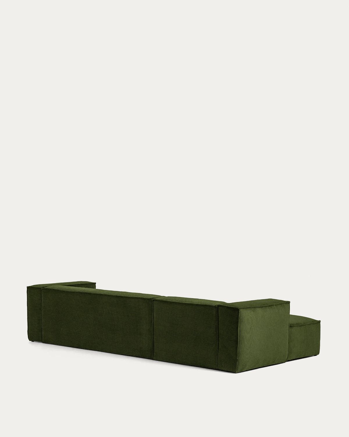 Sofá Blok 4 plazas de pana gruesa chaise longue izquierdo verde 330 cm FSC Mix Credit