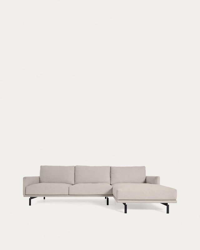 Sofá Galene 3 plazas con chaise longue derecho beige 254 cm FSC Mix Credit