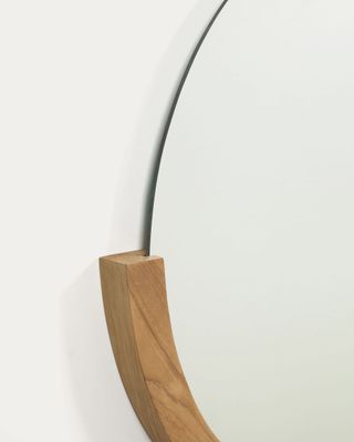 Espejo Rokia de madera maciza de teca 90 x 55 cm