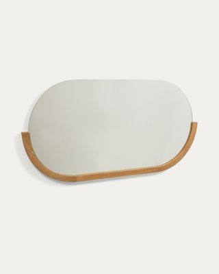 Espejo Rokia de madera maciza de teca 90 x 55 cm