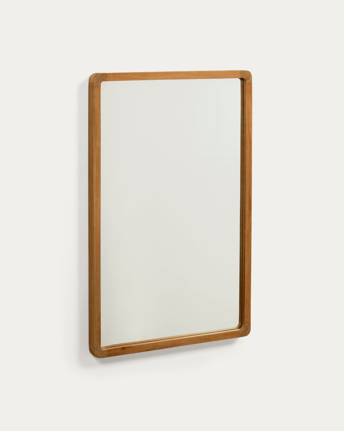 Espejo Shamel de madera maciza de teca 45 x 70 cm