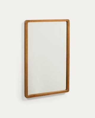 Espejo Shamel de madera maciza de teca 45 x 70 cm Espejo Shamel de madera maciza de teca 45 x 70 cm