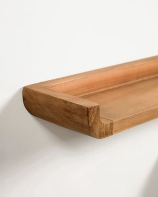 Set Shamel de 2 estantes de madera maciza de teca 50 x 5 cm