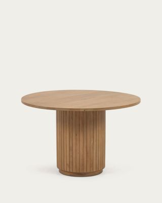 Mesa redonda Licia de madera maciza de mango con acabado natural Ø 120 cm