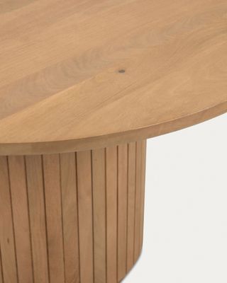 Mesa redonda Licia de madera maciza de mango con acabado natural Ø 120 cm