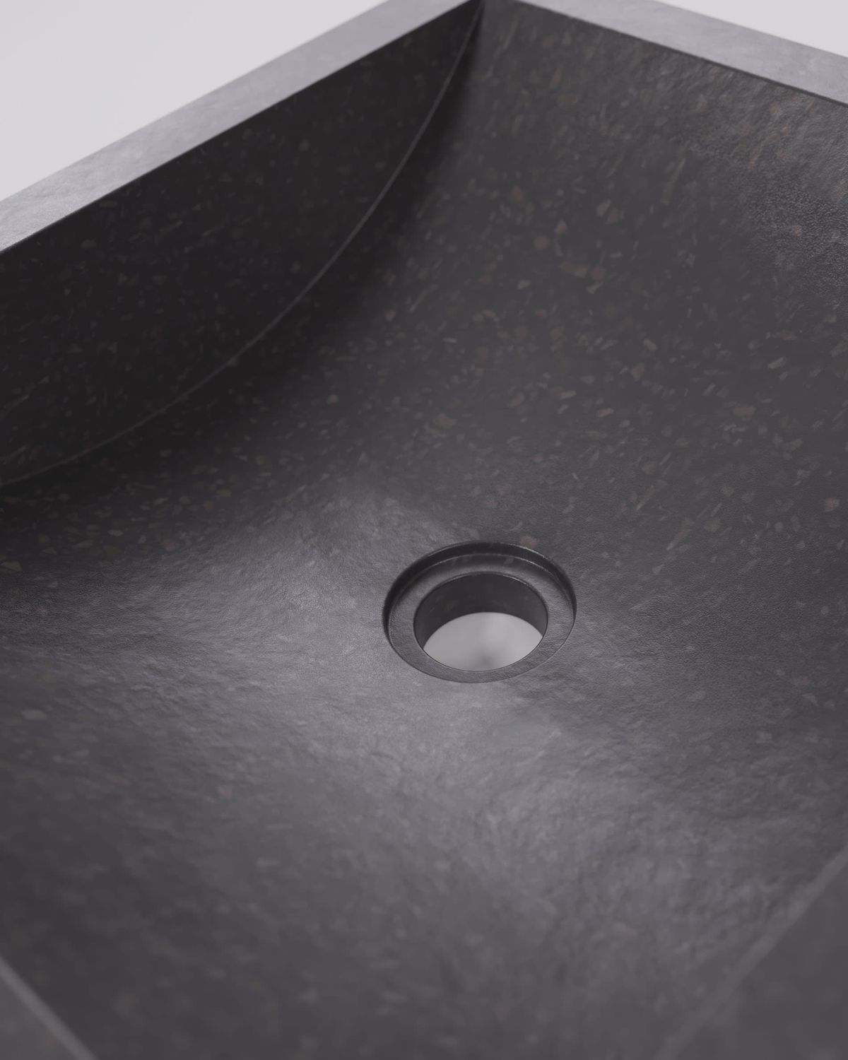 Lavabo encimera Delina de terrazo negro 40 x 45 cm
