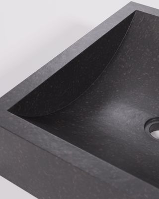 Lavabo encimera Delina de terrazo negro 40 x 45 cm