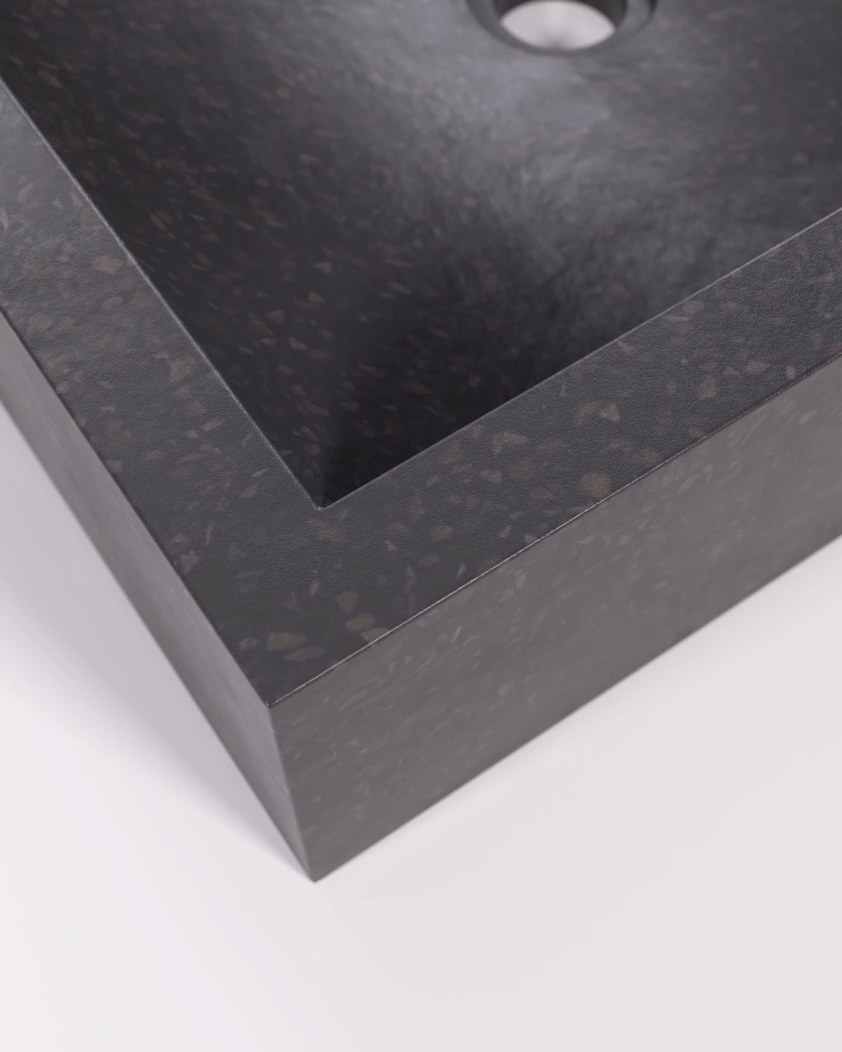Lavabo encimera Delina de terrazo negro 40 x 45 cm