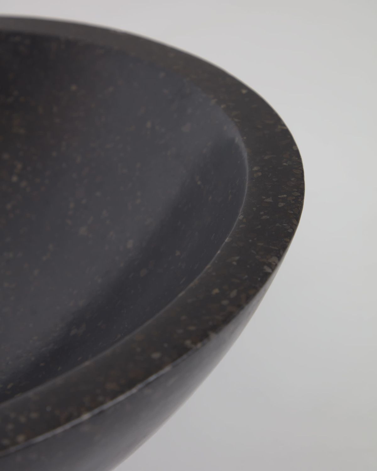 Lavabo encimera Delina de terrazo negro Ø 40 cm