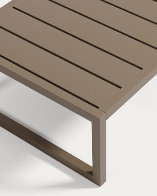 Mesa auxiliar 100% exterior Comova de aluminio verde 60 x 60 cm
