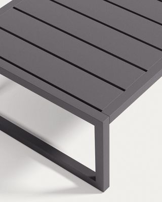 Mesa auxiliar 100% exterior Comova de aluminio negro 60 x 60 cm