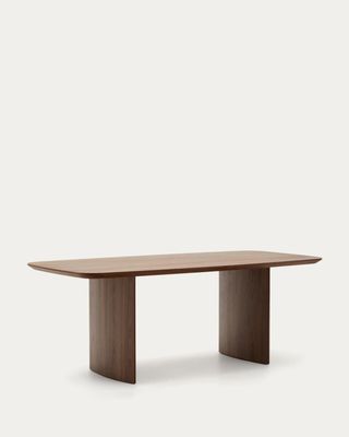 Mesa Litto de chapa de nogal 200 x 100 cm.