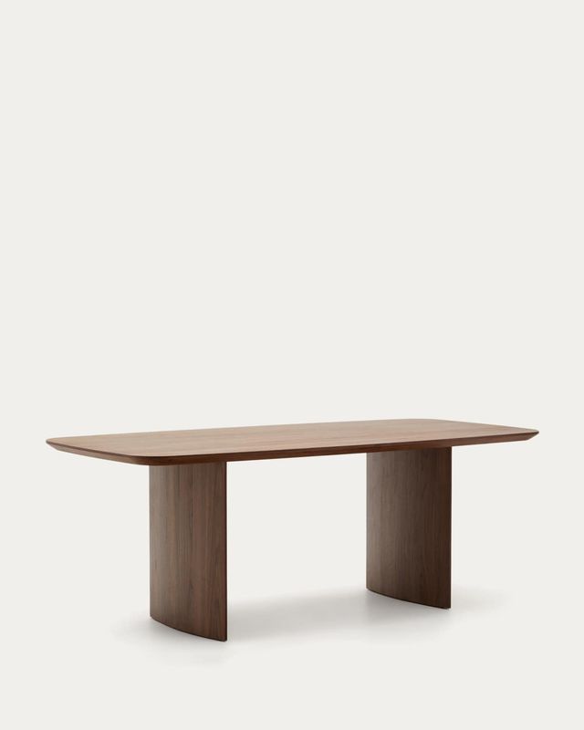 Mesa Litto de chapa de nogal 200 x 100 cm.