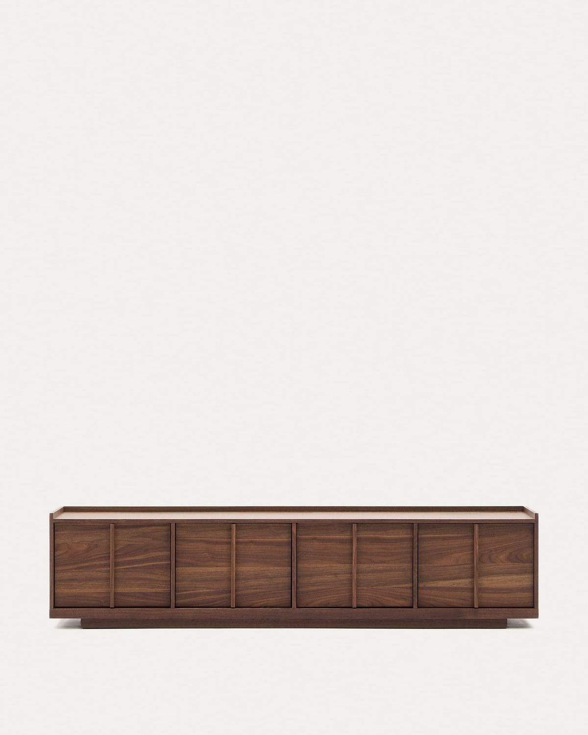 Mueble TV Onix de chapa de nogal con acabado oscuro 200 x 45 cm FSC Mix Credit