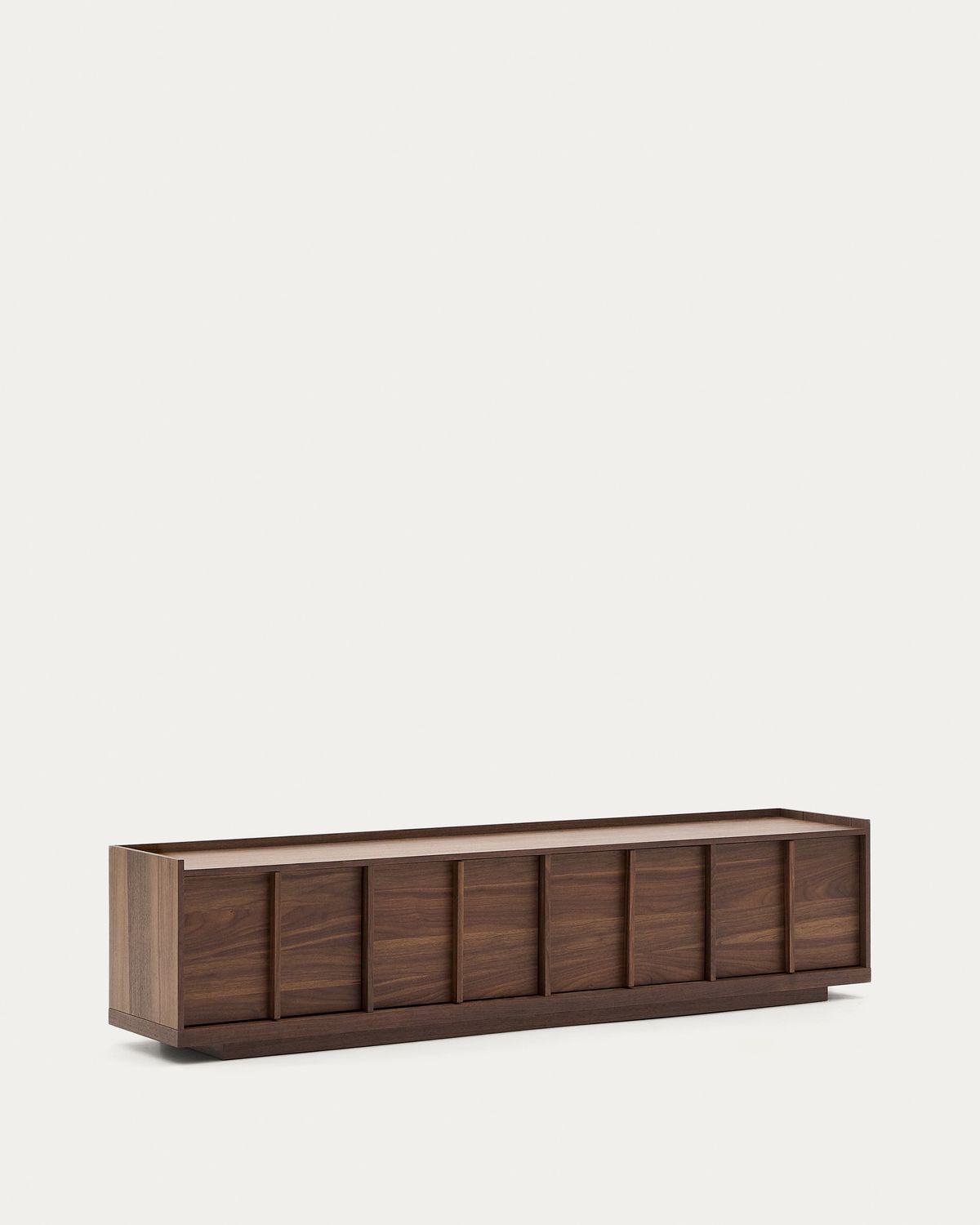 Mueble TV Onix de chapa de nogal con acabado oscuro 200 x 45 cm FSC Mix Credit