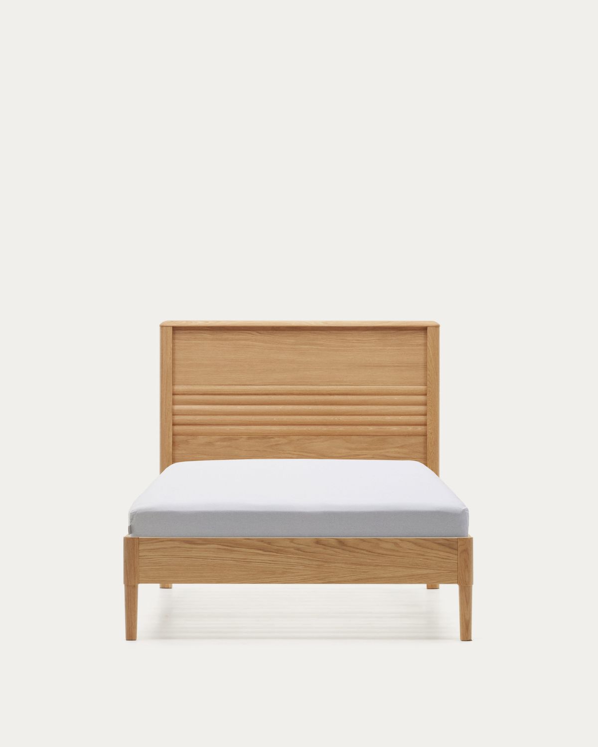 Cama Lenon de madera y chapa de roble para colchón de 90 x 200 cm FSC MIX Credit