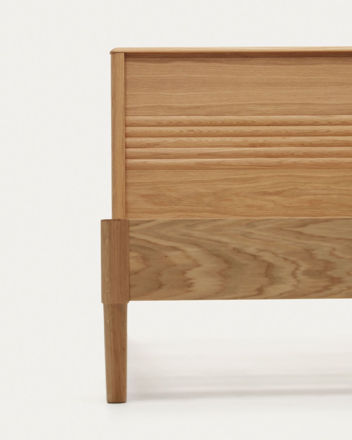 Cama Lenon de madera y chapa de roble para colchón de 90 x 200 cm FSC MIX Credit
