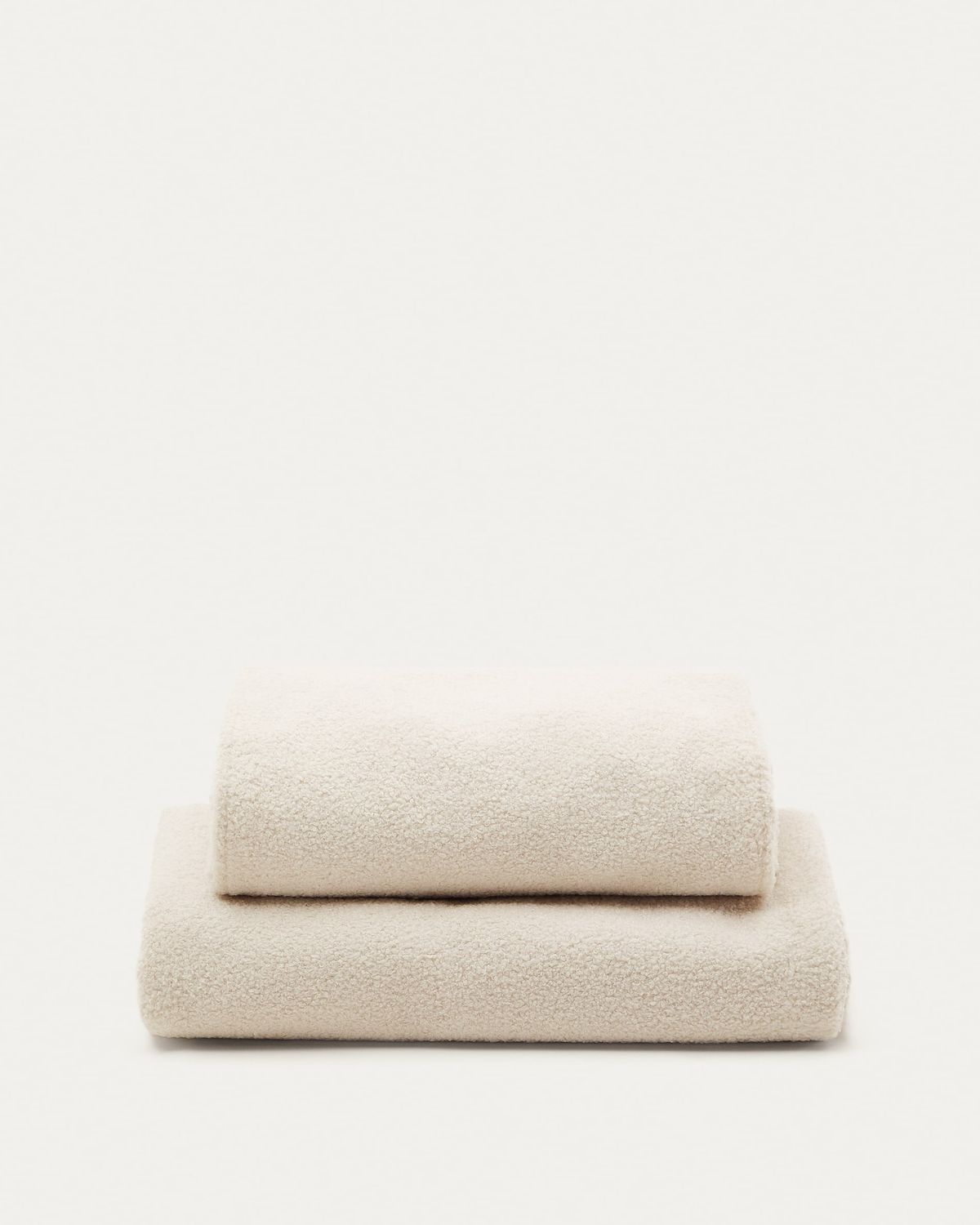 Funda cama Martina de borreguito crudo para colchón de 90 x 200 cm