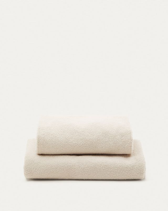Funda cama Martina de borreguito crudo para colchón de 90 x 200 cm