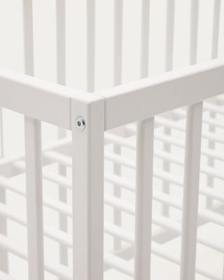 Cuna Shantal de madera maciza de haya acabado blanco 60 x 120 cm