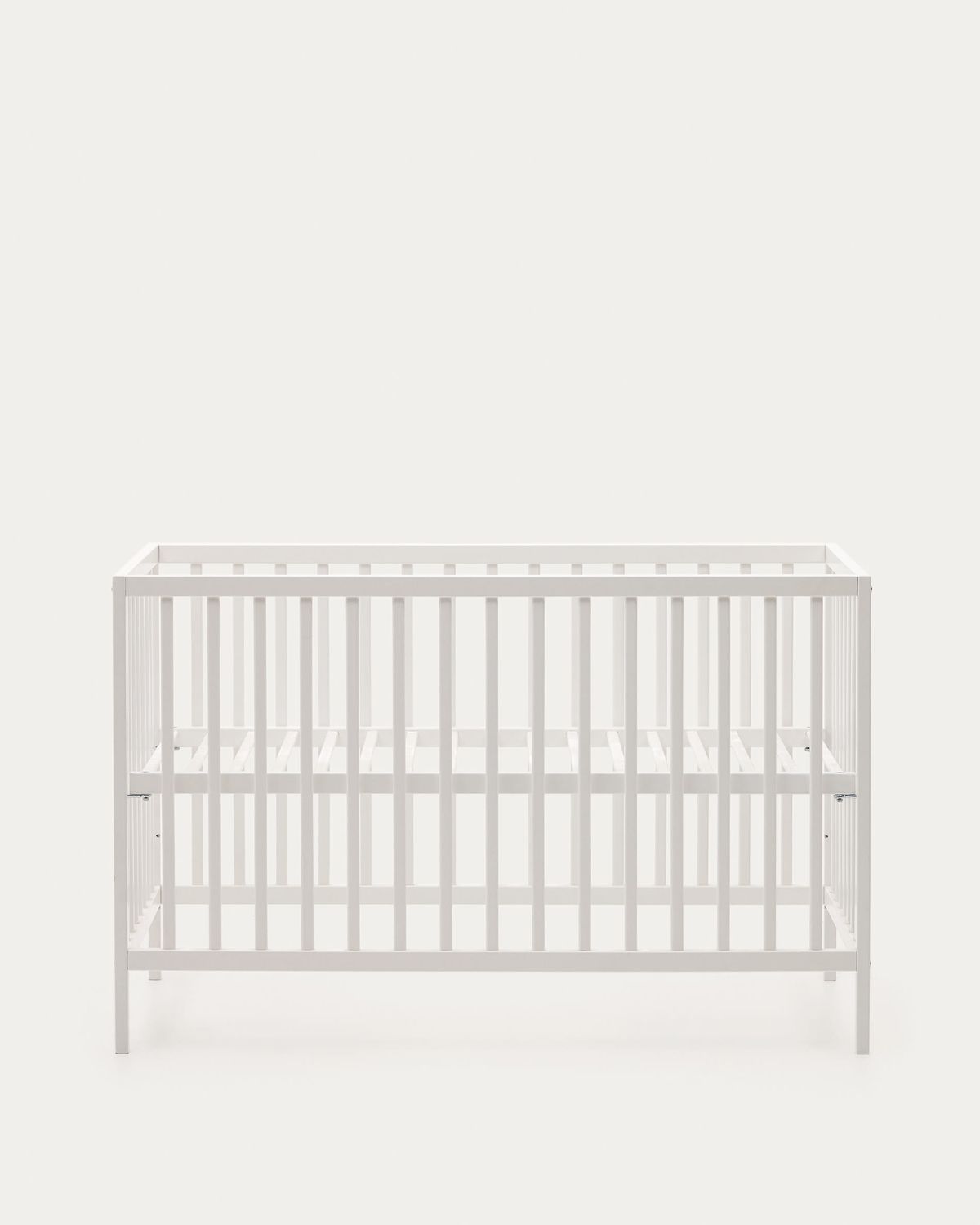 Cuna Shantal de madera maciza de haya acabado blanco 60 x 120 cm