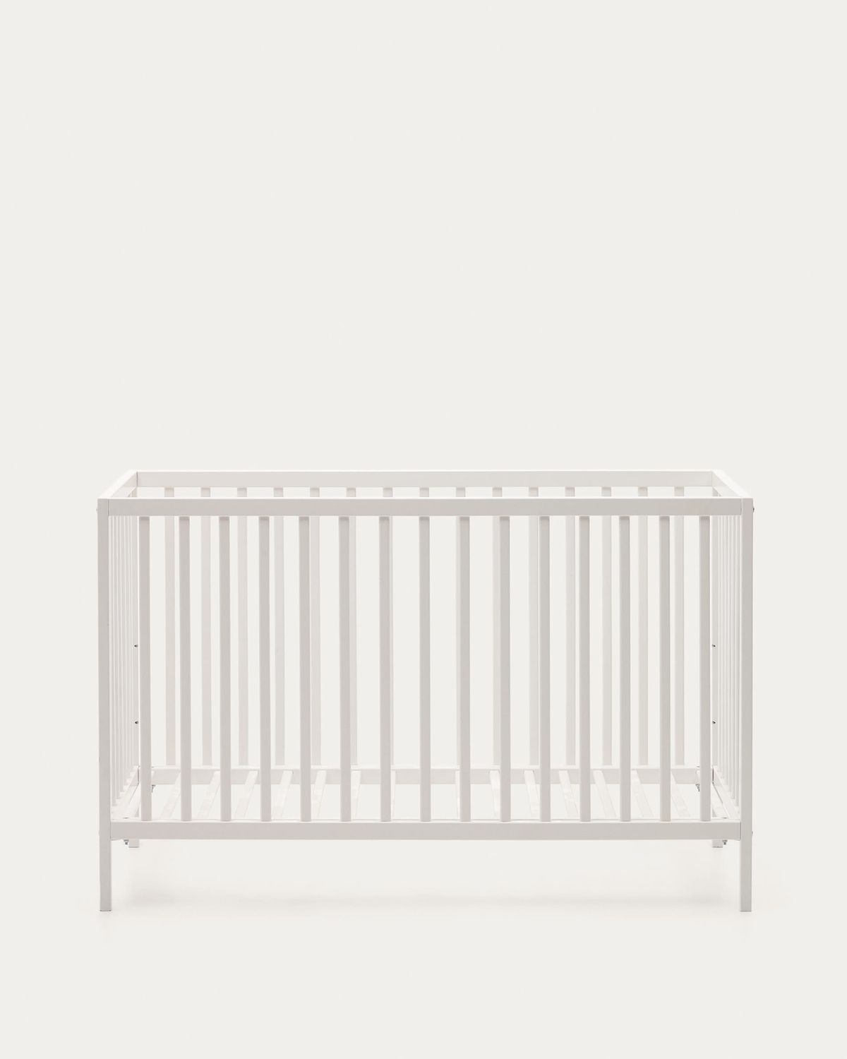 Cuna Shantal de madera maciza de haya acabado blanco 60 x 120 cm