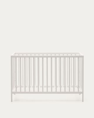 Cuna Shantal de madera maciza de haya acabado blanco 60 x 120 cm