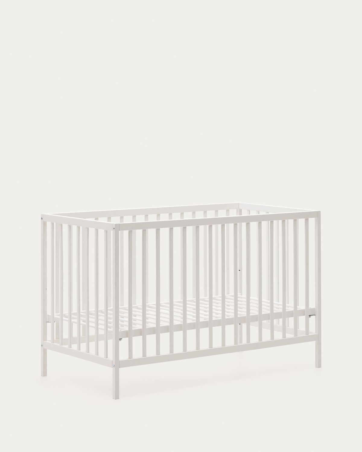 Cuna Shantal de madera maciza de haya acabado blanco 60 x 120 cm