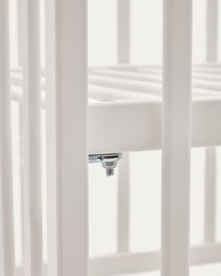 Cuna Shantal de madera maciza de haya acabado blanco 60 x 120 cm
