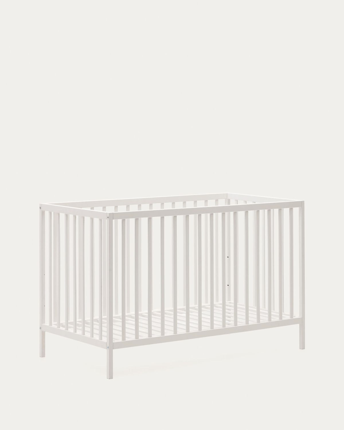 Cuna Shantal de madera maciza de haya acabado blanco 60 x 120 cm