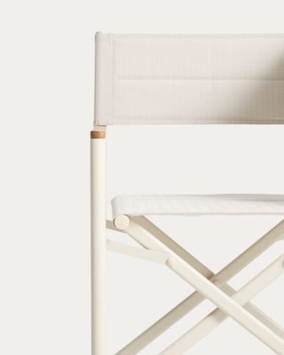 Silla plegable de exterior Tisno de aluminio crudo y texteline crudo