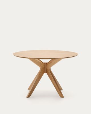 Mesa redonda Naanim de chapa de roble Ø 120 cm