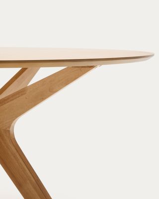 Mesa redonda Naanim de chapa de roble Ø 120 cm