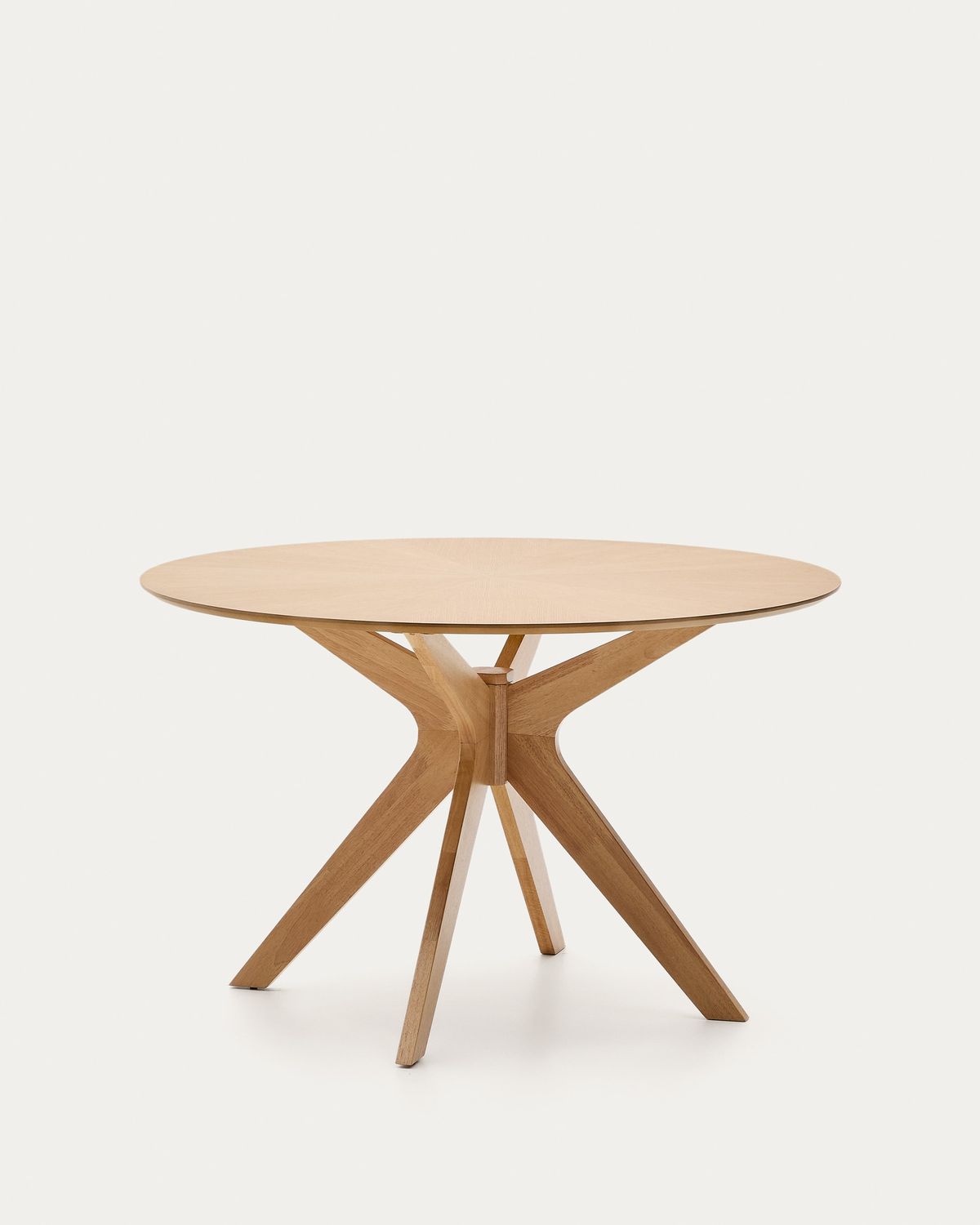 Mesa redonda Naanim de chapa de roble Ø 120 cm