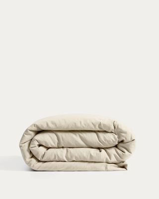 Funda nórdica Simmel de mezcla de lino crudo para cama de 160 cm