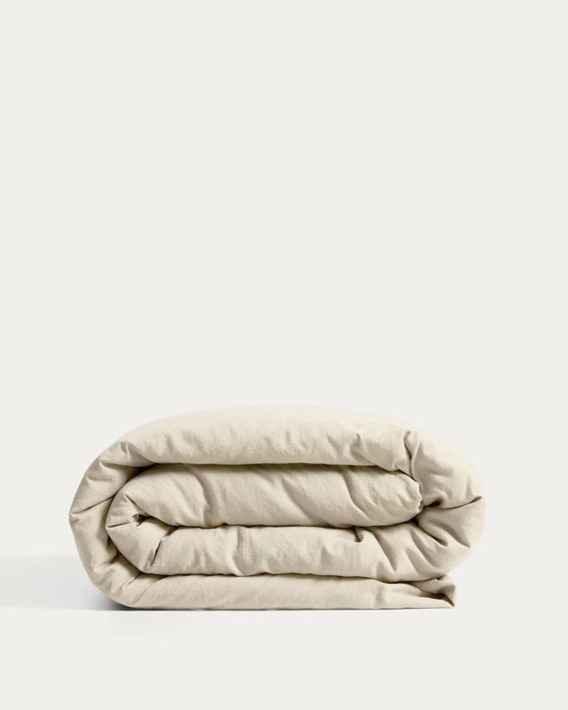 Funda nórdica Simmel de mezcla de lino crudo para cama de 160 cm