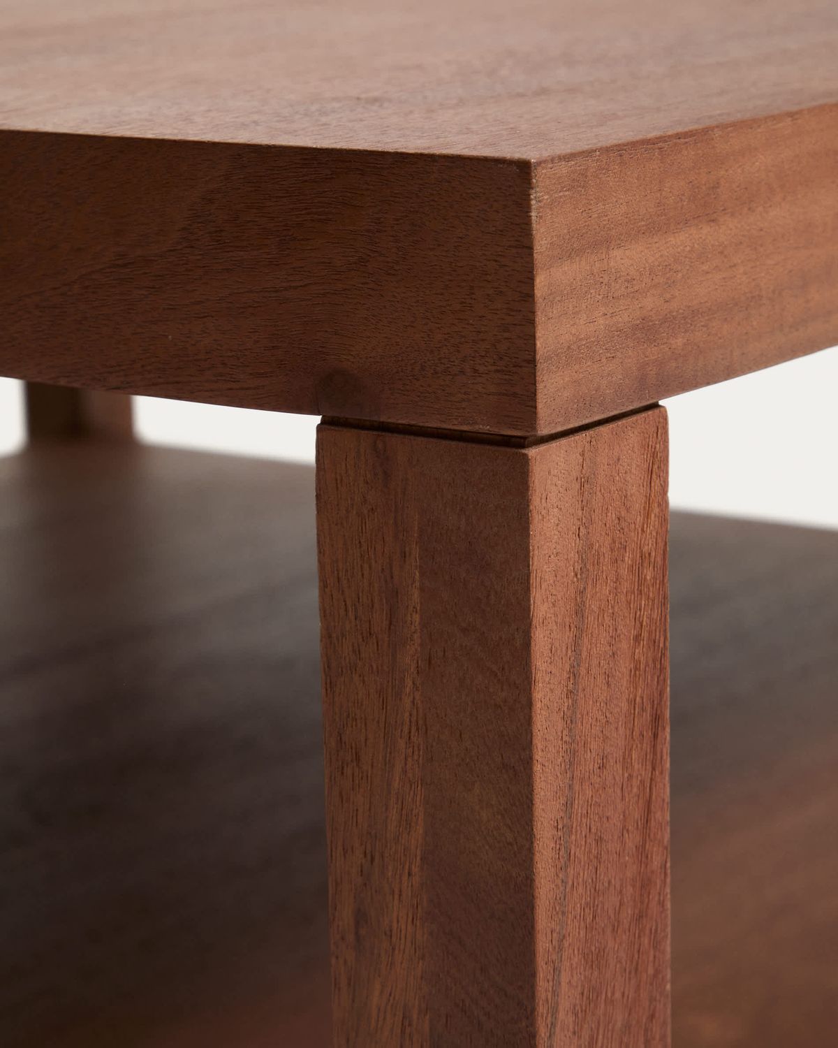 Mesa auxiliar Norani de madera maciza y chapa de acacia 90 x 90 cm