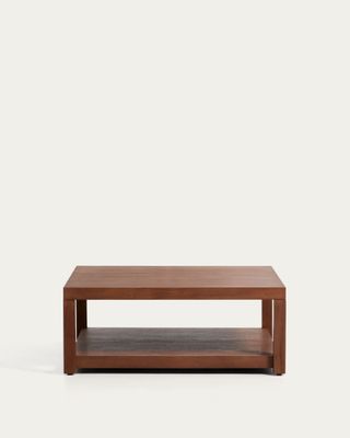 Mesa auxiliar Norani de madera maciza y chapa de acacia 90 x 90 cm