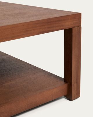 Mesa auxiliar Norani de madera maciza y chapa de acacia 90 x 90 cm